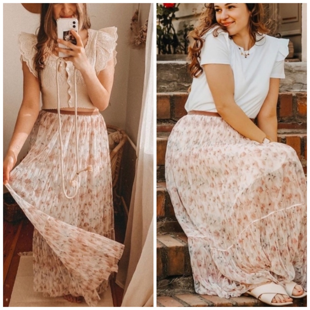 FLORAL PRINT SKIRT - Picture 11 of 12